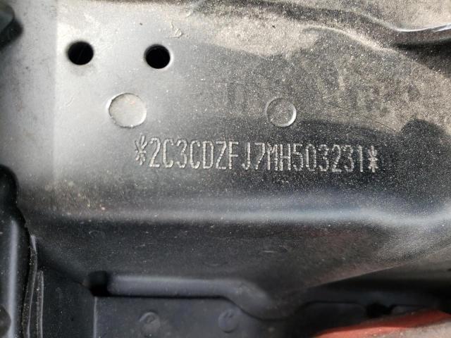 2C3CDZFJ7MH503231 - 2021 DODGE CHALLENGER R/T SCAT PACK BLUE photo 10