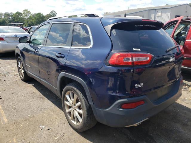 1C4PJLDB1EW172244 - 2014 JEEP CHEROKEE LIMITED BLUE photo 2