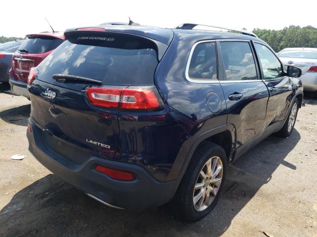 1C4PJLDB1EW172244 - 2014 JEEP CHEROKEE LIMITED BLUE photo 3