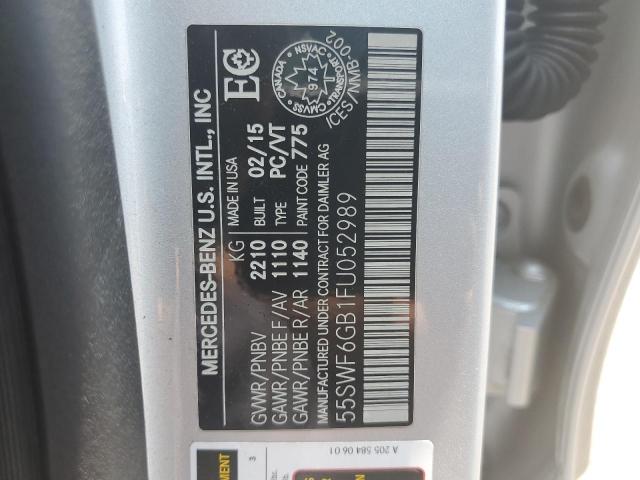 55SWF6GB1FU052989 - 2015 MERCEDES-BENZ C 400 4MATIC SILVER photo 12