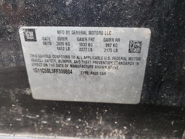 1G11C5SL3FF339804 - 2015 CHEVROLET MALIBU 1LT 黑色 照片 13