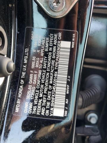 SHHFK7G45JU201464 - 2018 HONDA CIVIC SPORT 黑色 照片 12