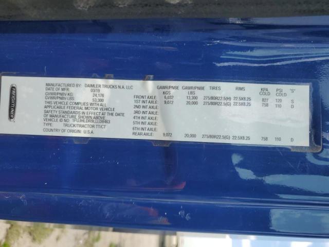 1FUJHLDR9LLLD8463 - 2020 FREIGHTLINER CASCADIA 1 ლურჯი ფოტო 10