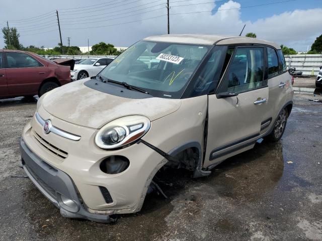 ZFBCFADH8EZ018320 - 2014 FIAT 500L TREKKING BEIGE photo 1