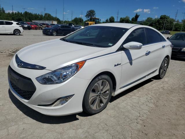 KMHEC4A42FA130544 - 2015 HYUNDAI SONATA HYBRID WHITE photo 1