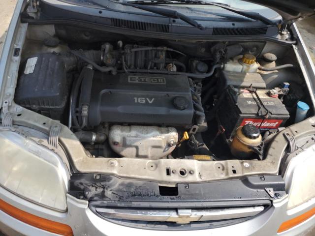 KL1TD52635B349480 - 2005 CHEVROLET AVEO BASE ვერცხლისფერი ფოტო 11
