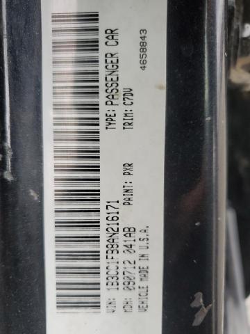 1B3CC1FB8AN216171 - 2010 DODGE AVENGER EXPRESS BLACK photo 12