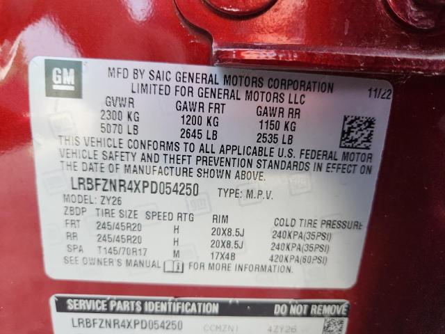 LRBFZNR4XPD054250 - 2023 BUICK ENVISION ESSENCE 红色 照片 12