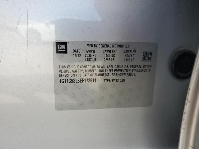 1G11C5SL3EF172911 - 2014 CHEVROLET MALIBU 1LT SILVER photo 12