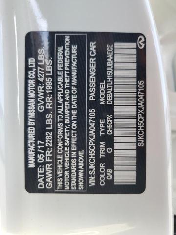 SJKCH5CPXJA047105 - 2018 INFINITI QX30 BASE WHITE photo 12