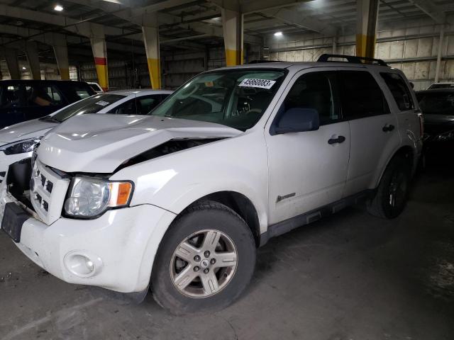 1FMCU59319KC02998 - 2009 FORD ESCAPE HYBRID WHITE photo 1