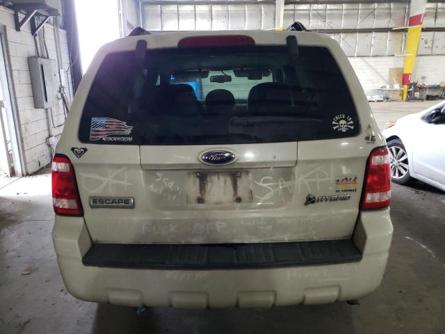 1FMCU59319KC02998 - 2009 FORD ESCAPE HYBRID WHITE photo 6