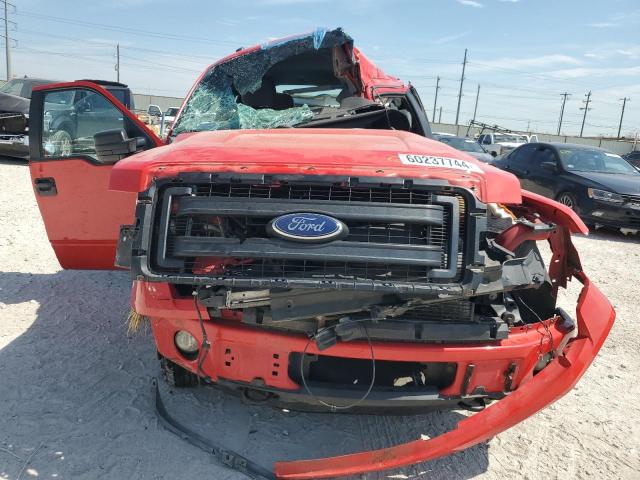 1FTFX1EF5DFD02105 - 2013 FORD F150 SUPER CAB RED photo 5