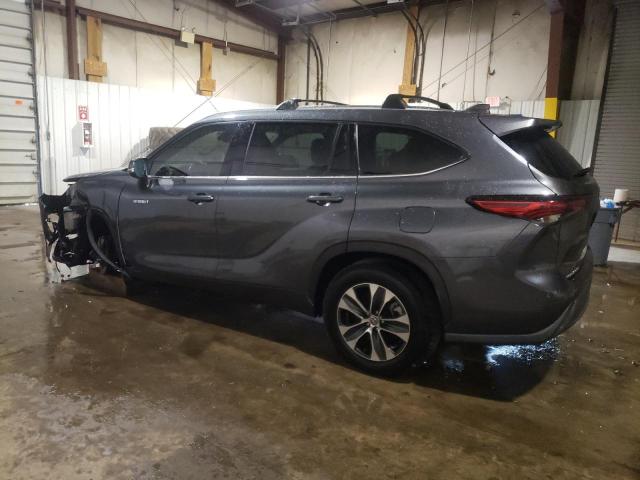 5TDHARAH9LS001142 - 2020 TOYOTA HIGHLANDER HYBRID XLE GRAY photo 2