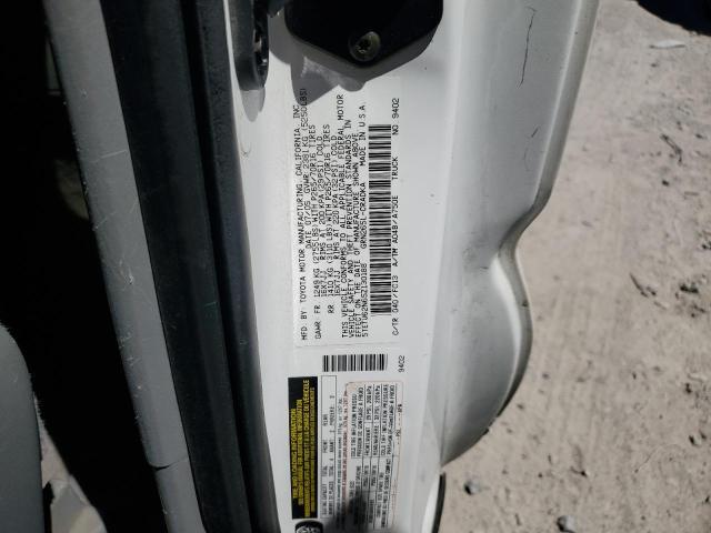 5TETU62N65Z130188 - 2005 TOYOTA TACOMA PRERUNNER ACCESS CAB WHITE photo 12