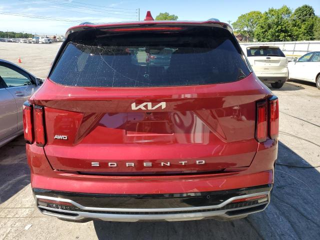 5XYRKDLF0NG137126 - 2022 KIA SORENTO SX RED photo 6