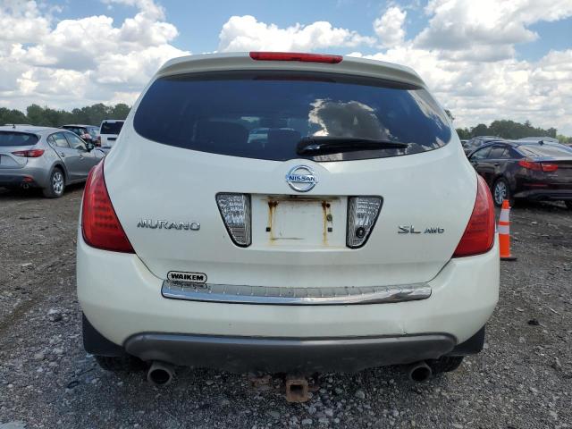 JN8AZ08W47W665479 - 2007 NISSAN MURANO SL WHITE photo 6