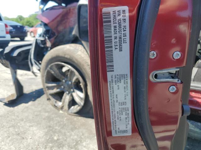 1C6RR7GT1MS556308 - 2021 RAM 1500 CLASS SLT 栗色 照片 12