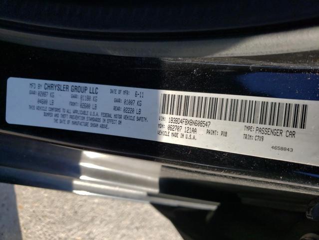 1B3BD4FBXBN608547 - 2011 DODGE AVENGER EXPRESS 黑色 照片 10