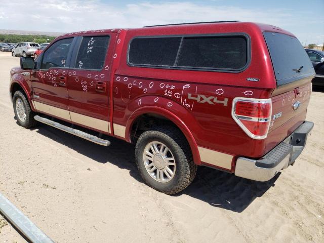 1FTFW1ET0DFC49970 - 2013 FORD F150 SUPERCREW MAROON photo 2