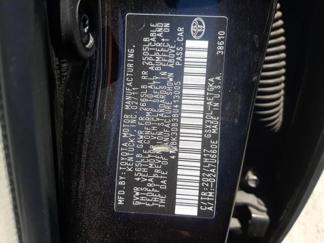 4T1BK3DB3BU413005 - 2011 TOYOTA AVALON BASE 黑色 照片 12