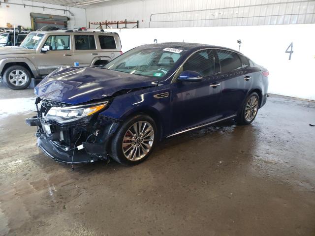 5XXGV4L28KG316929 - 2019 KIA OPTIMA SXL BLUE photo 1