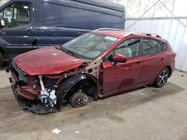 4S3GTAD66K3719457 - 2019 SUBARU IMPREZA PREMIUM BURGUNDY photo 1