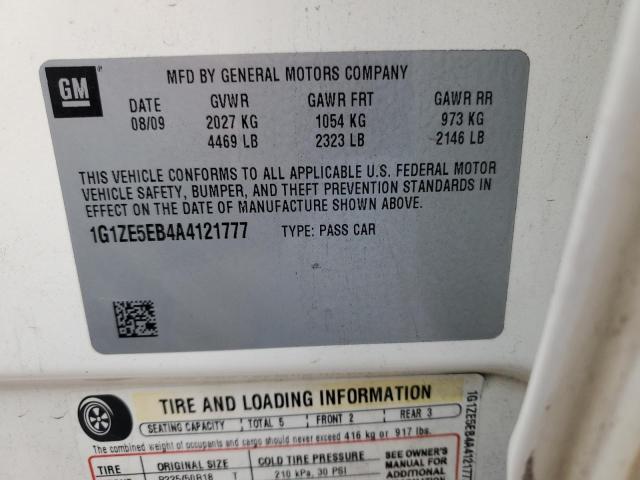 1G1ZE5EB4A4121777 - 2010 CHEVROLET MALIBU LTZ Ağ foto 12