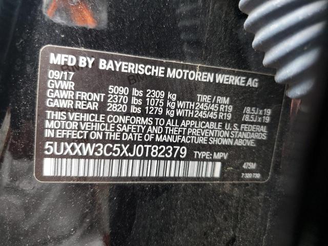 5UXXW3C5XJ0T82379 - 2018 BMW X4 XDRIVE28I BLACK photo 13