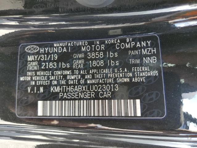 KMHTH6ABXLU023013 - 2020 HYUNDAI VELOSTER TURBO BLACK photo 10