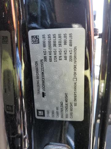 1GCRWCED9KZ220075 - 2019 CHEVROLET SILVERADO C1500 LT 黑色 照片 12