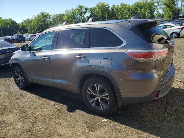 5TDJKRFH2GS500426 - 2016 TOYOTA HIGHLANDER XLE GRAY photo 2