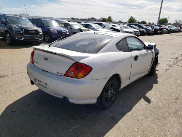 KMHHN65F83U055597 - 2003 HYUNDAI TIBURON GT WHITE photo 4