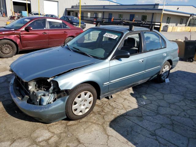 2HGEJ6616YH589991 - 2000 HONDA CIVIC BASE BLUE photo 1