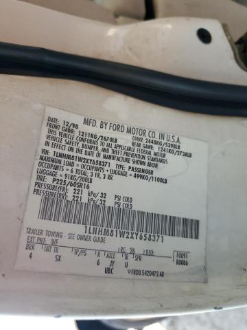 1LNHM81W2XY658371 - 1999 LINCOLN TOWN CAR EXECUTIVE Weiß Foto 12