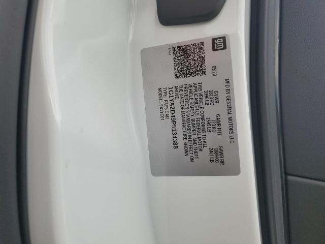 1G1YA2D49P5134388 - 2023 CHEVROLET CORVETTE STINGRAY 1LT WHITE photo 13