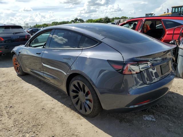 5YJ3E1EC1NF350737 - 2022 TESLA MODEL 3 GRAY photo 2