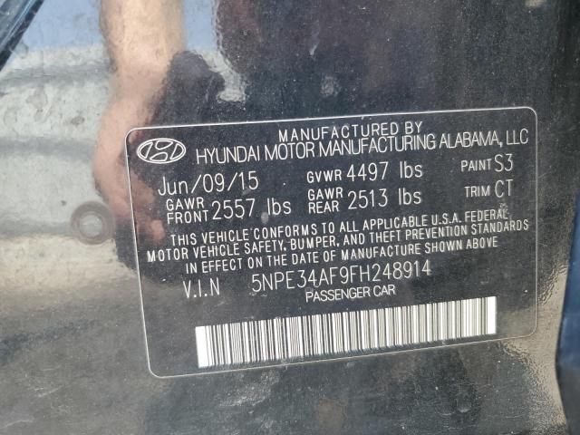 5NPE34AF9FH248914 - 2015 HYUNDAI SONATA SPORT Schwarz Foto 12