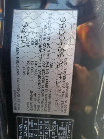 WBAAB5403G9690366 - 1986 BMW 325 E BLACK photo 12