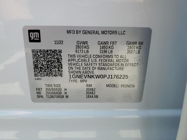 1GNEVNKW0PJ176225 - 2023 CHEVROLET TRAVERSE HIGH COUNTRY WHITE photo 14