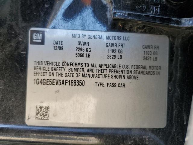 1G4GE5EV5AF188350 - 2010 BUICK LACROSSE CXS BLACK photo 12