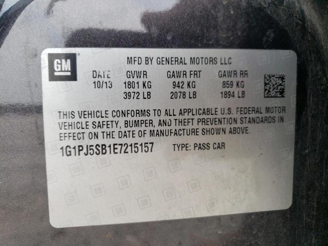 1G1PJ5SB1E7215157 - 2014 CHEVROLET CRUZE ECO GRAY photo 13