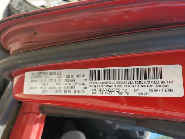 1C4AJWAG4CL267595 - 2012 JEEP WRANGLER SPORT RED photo 13