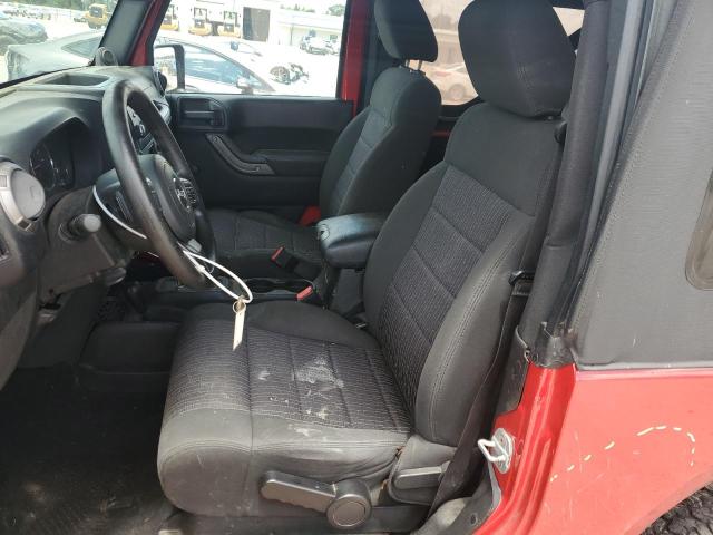 1C4AJWAG4CL267595 - 2012 JEEP WRANGLER SPORT RED photo 7