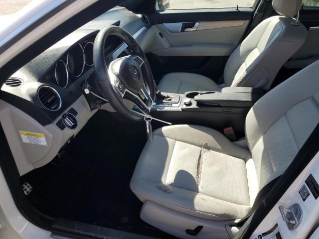 WDDGF4HB0EG257190 - 2014 MERCEDES-BENZ C 250 WHITE photo 7