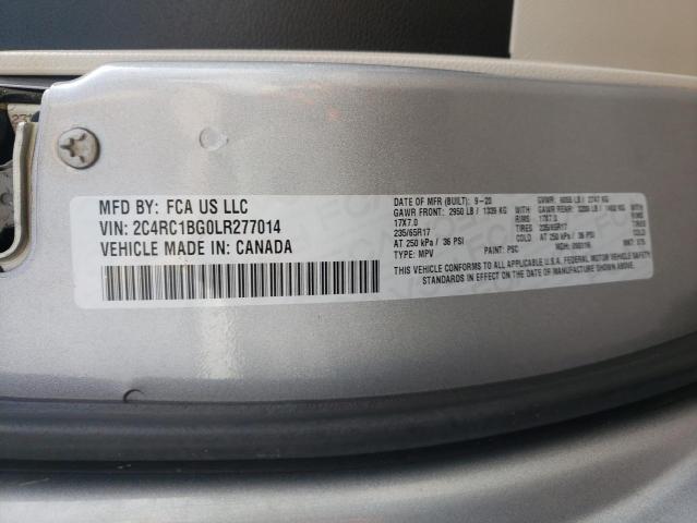 2C4RC1BG0LR277014 - 2020 CHRYSLER PACIFICA TOURING L ნაცრისფერი ფოტო 13