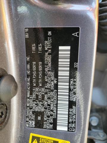 5TDJKRFH1GS300279 - 2016 TOYOTA HIGHLANDER XLE Boz foto 13