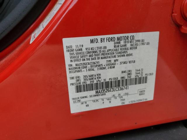 MAJ3S2GE3LC336741 - 2020 FORD ECOSPORT SE 红色 照片 13