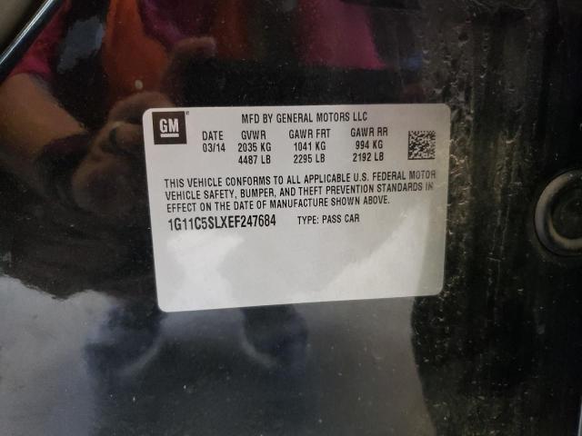 1G11C5SLXEF247684 - 2014 CHEVROLET MALIBU 1LT 黑色 照片 12