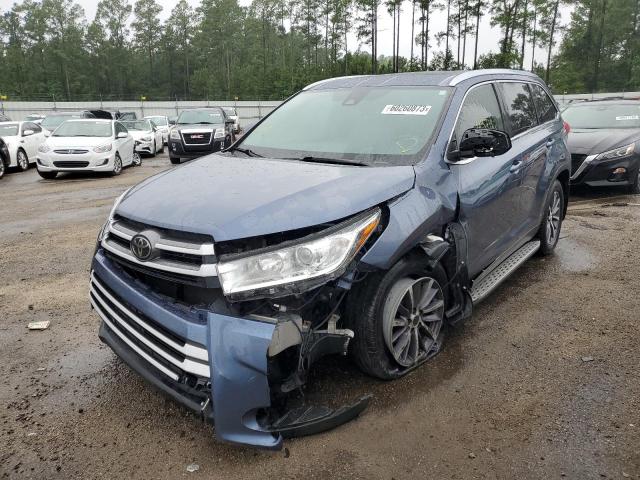 5TDJZRFH9KS955343 - 2019 TOYOTA HIGHLANDER SE BLUE photo 1